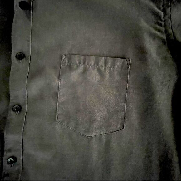 Van Heusen Slim Fit Button Down Long Sleeve Shirt in Dark Grey Size XL 17-17 1/2 - Picture 6 of 11